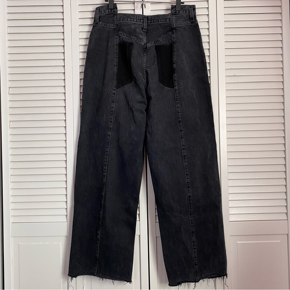AGOLDE Pieced Angled Black Jeans Size 32 - Picture 4 of 13